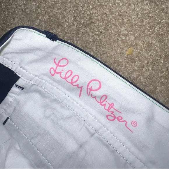 (Lizzy Pulitzer Dark Blue Callahan High Waist shorts size 2 - Picture 7 of 13